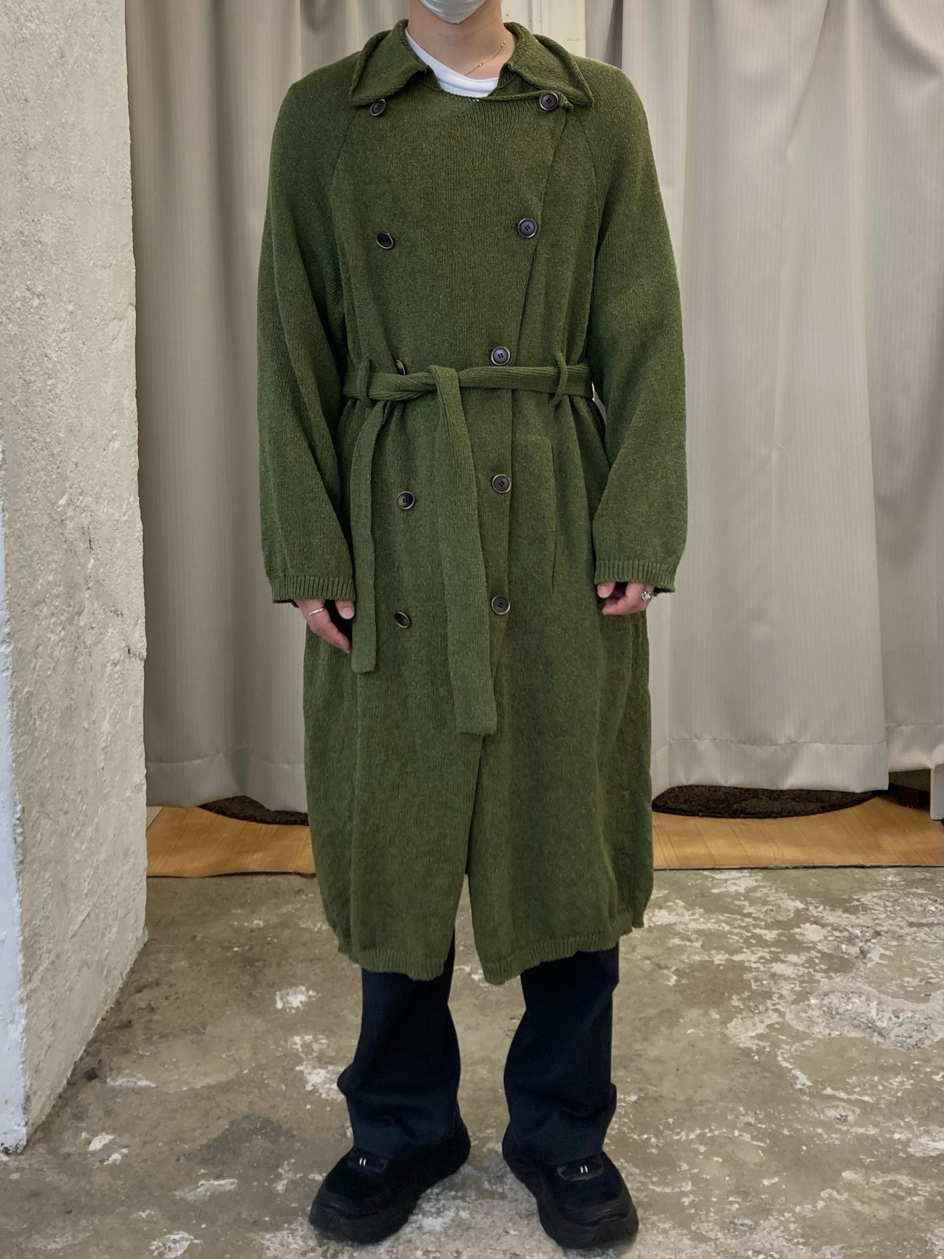 Kota Gushiken】「Knitted Washi Trench Coat」 ニットトレンチコート